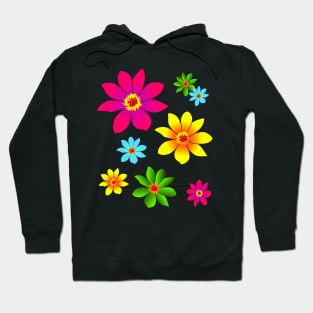 colorful flowers, bloom, blooming, blossoms, petal Hoodie